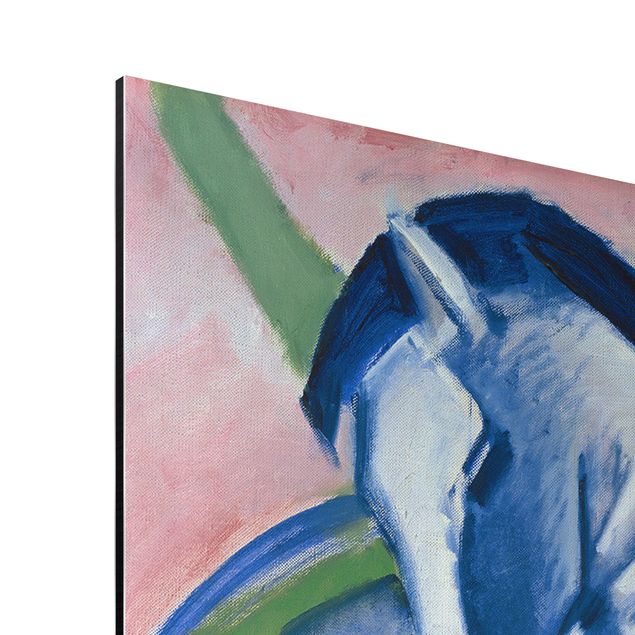 Aluminium Dibond schilderijen Franz Marc - Blue Horse I