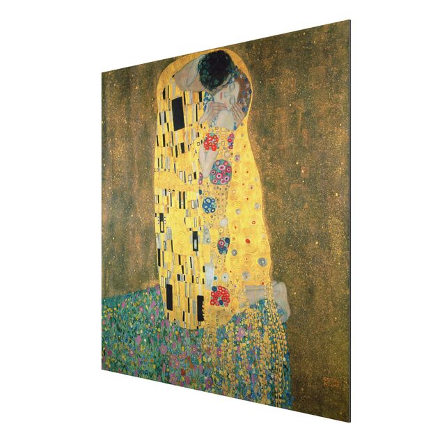 Aluminium Dibond schilderijen Gustav Klimt - The Kiss