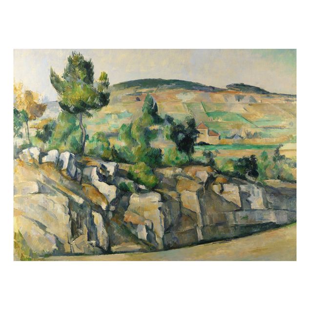 Aluminium Dibond schilderijen Paul Cézanne - Hillside In Provence