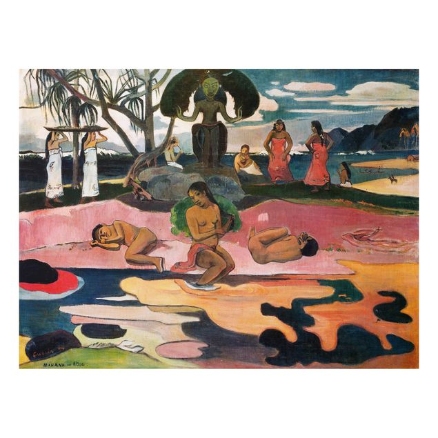 Aluminium Dibond schilderijen Paul Gauguin - Day Of The Gods (Mahana No Atua)