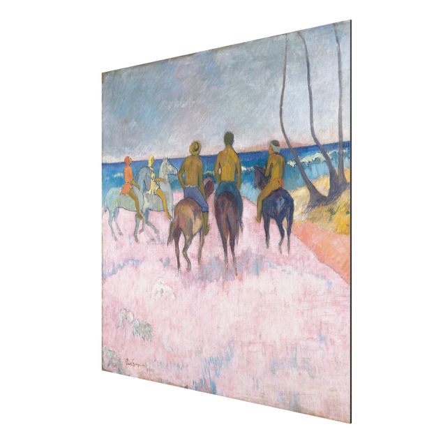 Aluminium Dibond schilderijen Paul Gauguin - Riders On The Beach