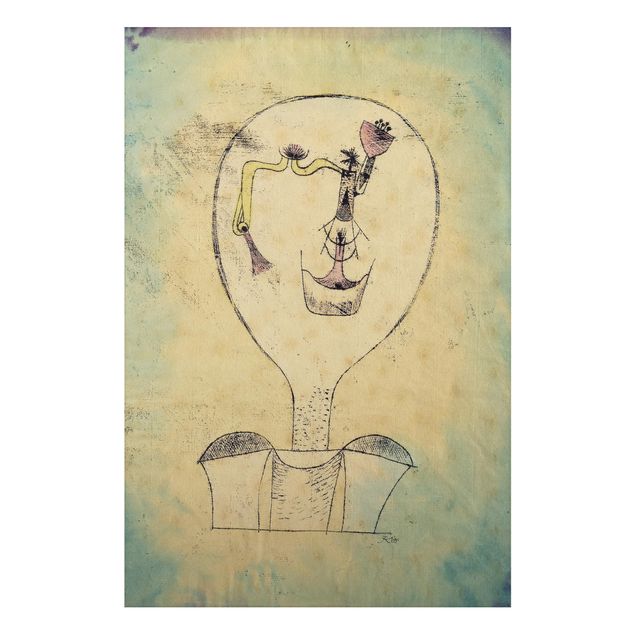 Aluminium Dibond schilderijen Paul Klee - The Bud of the Smile
