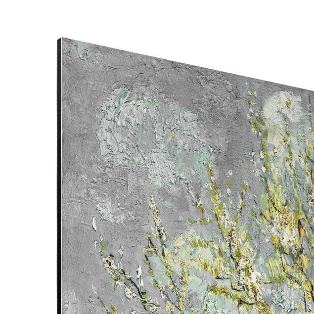 Aluminium Dibond schilderijen Vincent van Gogh - Flowering Peach Tree