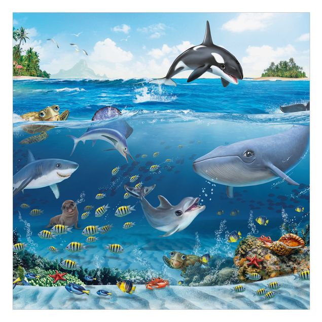 Raamfolie - Animal Club International - Underwater World With Animals
