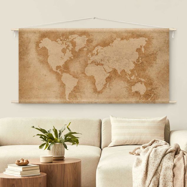 Wandkleed xxl Antique World Map