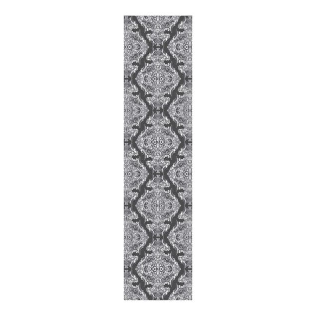 Schuifgordijnen 3D Pattern With Stripes In Silver