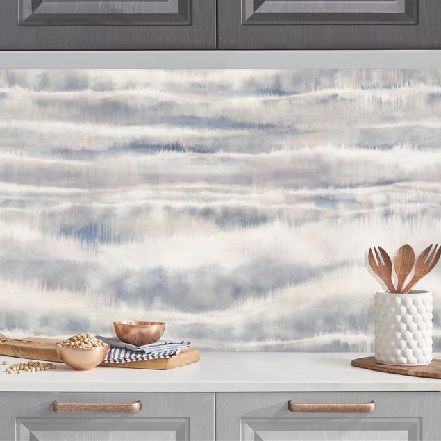 Achterwand voor keuken landschap Watercolour Fog Stripes