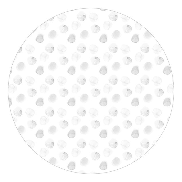 Behangcirkel Watercolour Dots Grey