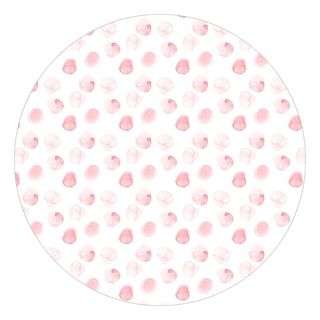 Behangcirkel Watercolour Dots Rosa