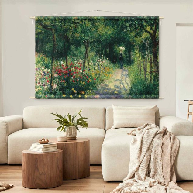 Wanddoek bos Auguste Renoir - Women In The Garden