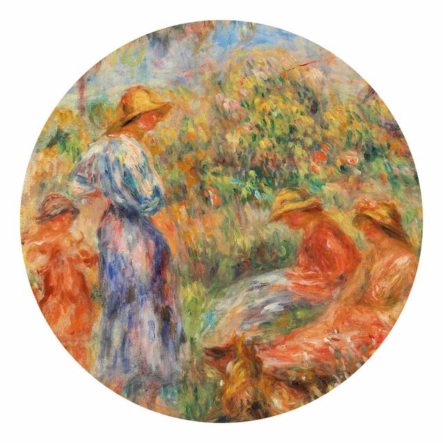 Behangcirkel Auguste Renoir - Three Women and Child in a Landscape