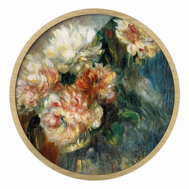 Rond schilderijen Auguste Renoir - Vaso di peonie