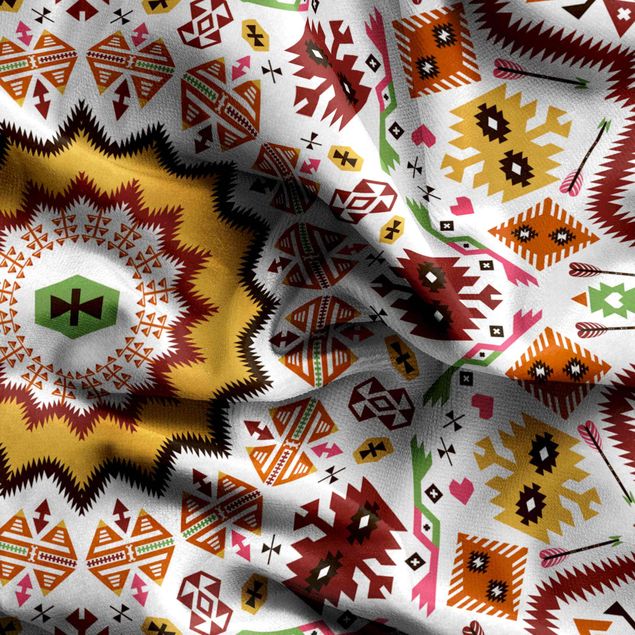 raamgordijn Aztec Boho Mandala Colourful
