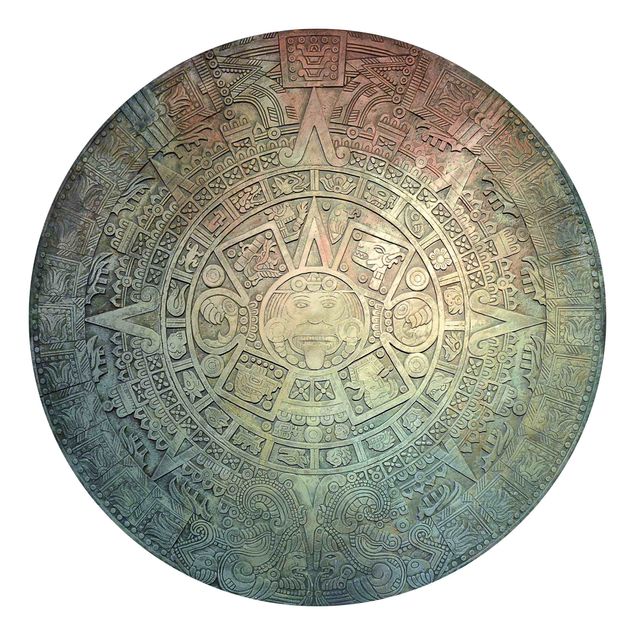 Behangcirkel Aztec Ornamentation In A Circle