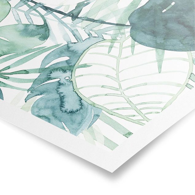 Posters Palm Fronds In Water Color II