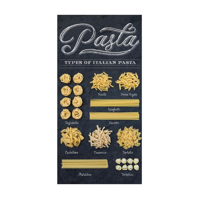 Groot vloerkleed Italian Pasta Varieties