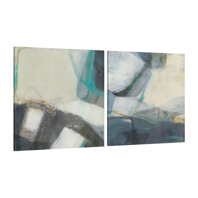 Canvas schilderijen - 2-delig  Fangs With Turquoise Set I