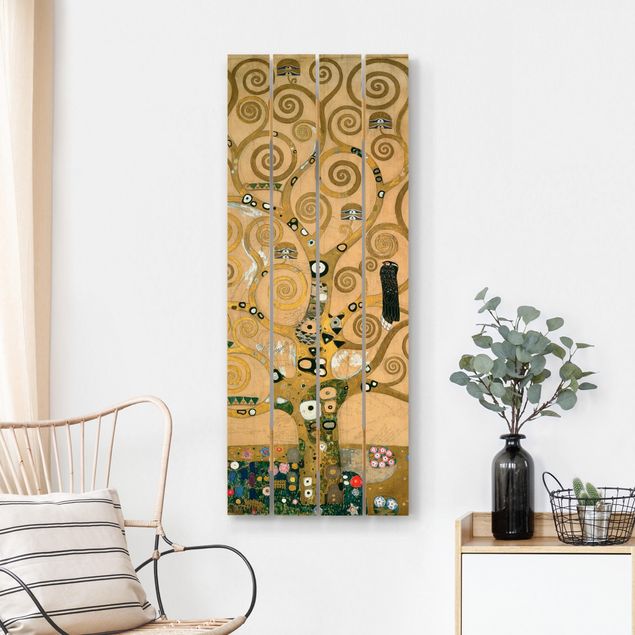 Houten schilderijen op plank Gustav Klimt - The Tree of Life