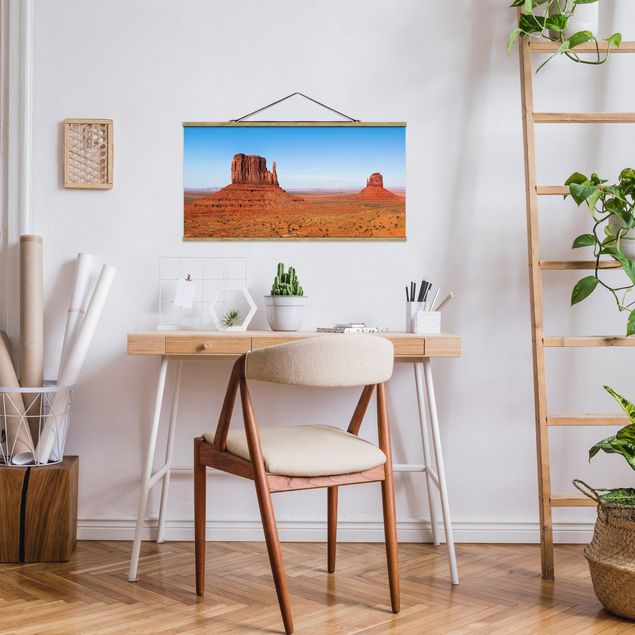 Stoffen schilderij met posterlijst Rambling Colorado Plateau