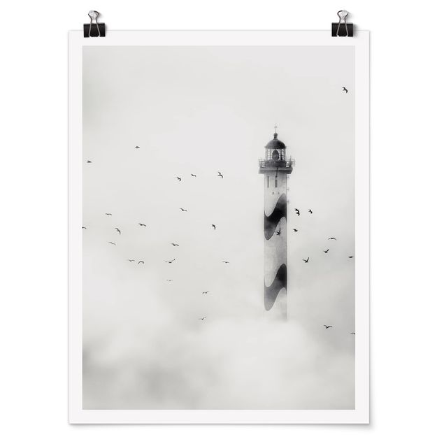 Posters Lighthouse In The Fog