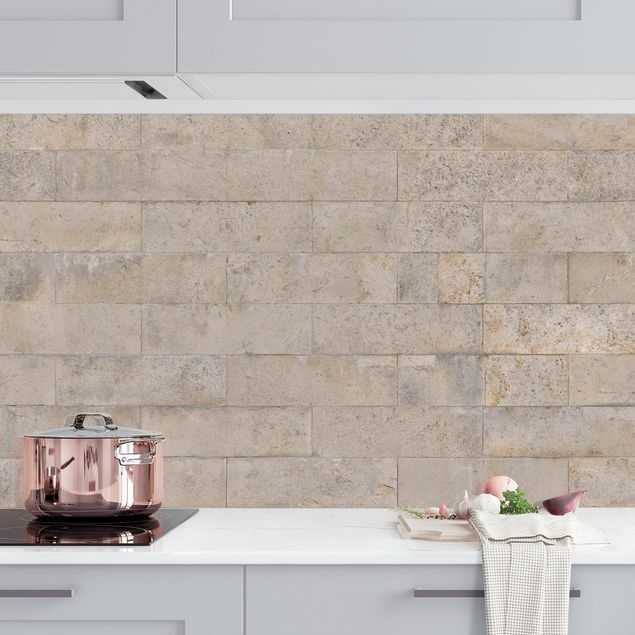 Achterwand voor keuken patroon Brick Wallpaper Concrete