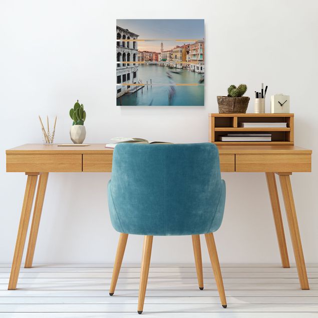Houten schilderijen op plank Grand Canal View From The Rialto Bridge Venice