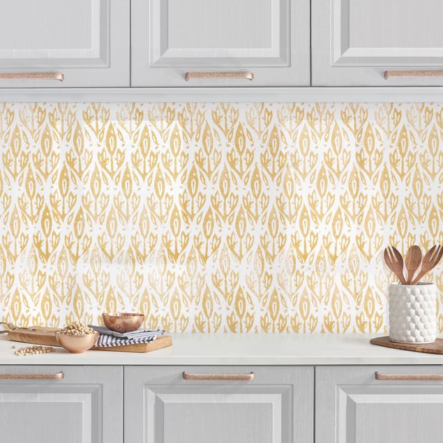 Achterwand voor keuken patroon Vintage Pattern Filigree Plants