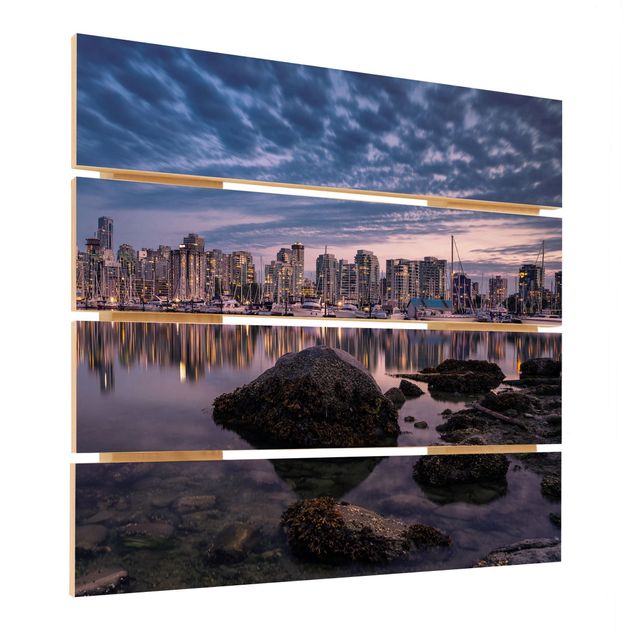 Houten schilderijen op plank Vancouver At Sunset