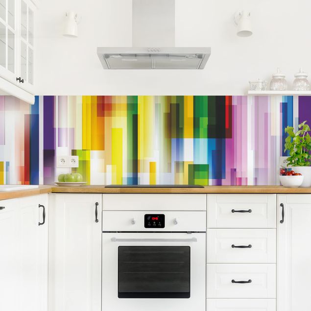 Achterwand voor keuken abstract Rainbow Cubes