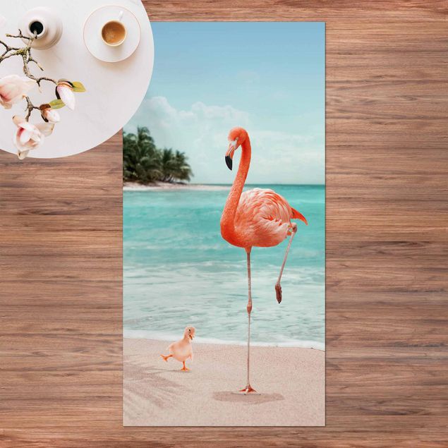 lopers Beach With Flamingo