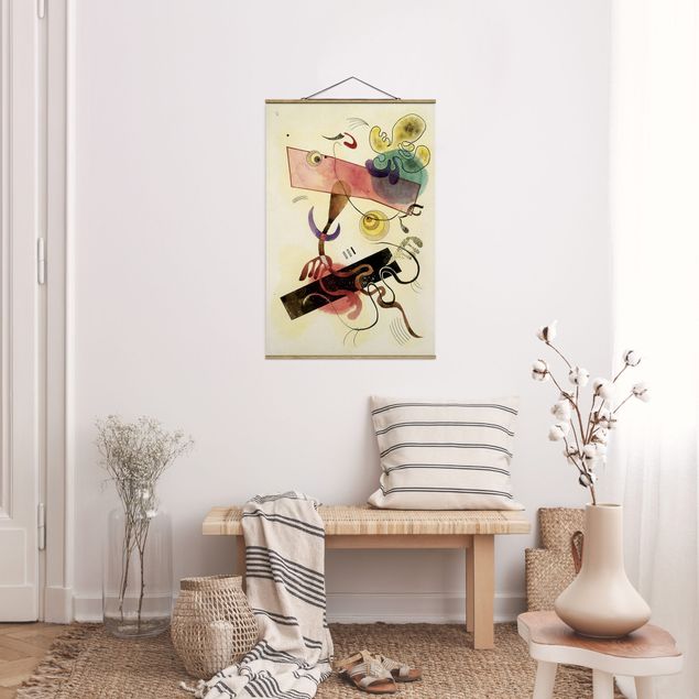 Stoffen schilderij met posterlijst Wassily Kandinsky - Taches