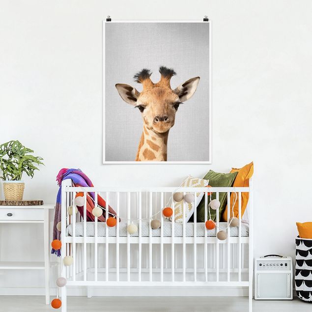 Poster - Baby Giraffe Gandalf - Hochformat 3:4
