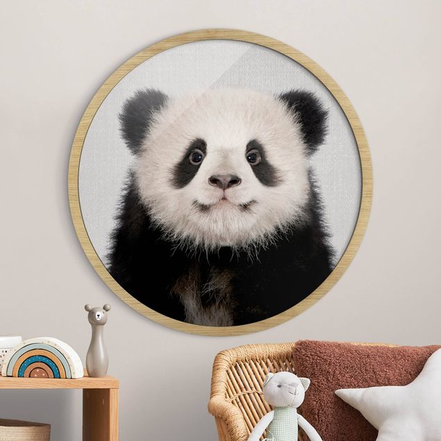 Runde Bilder mit Rahmen Baby Panda Prian