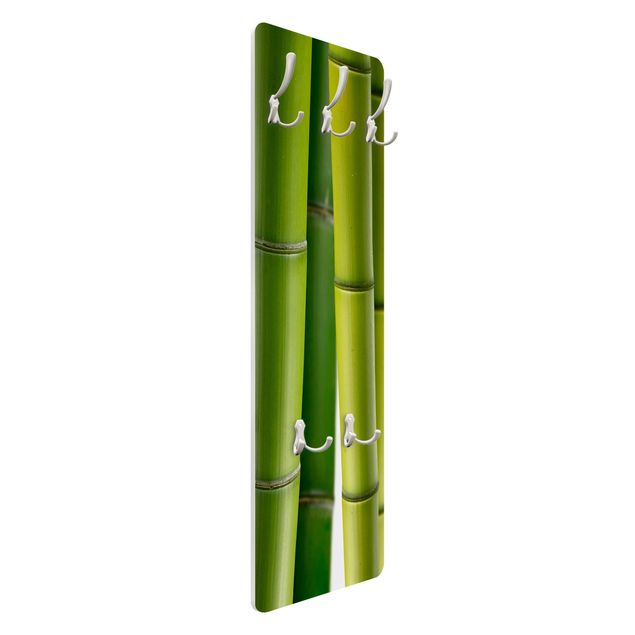 Wandkapstokken houten paneel Bamboo Plants