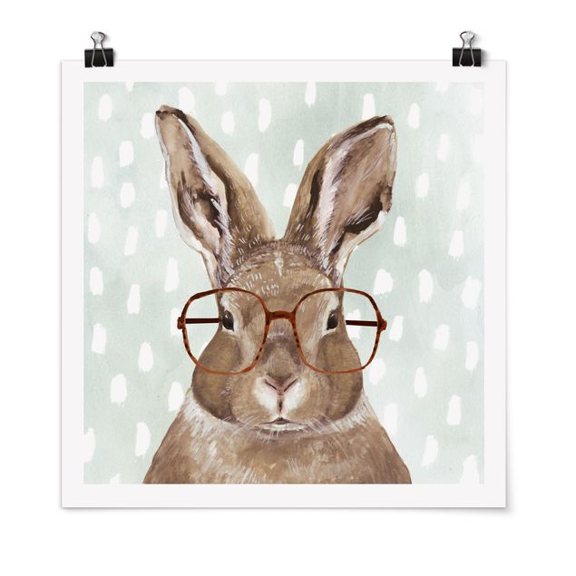 Posters Animals With Glasses - Rabbit