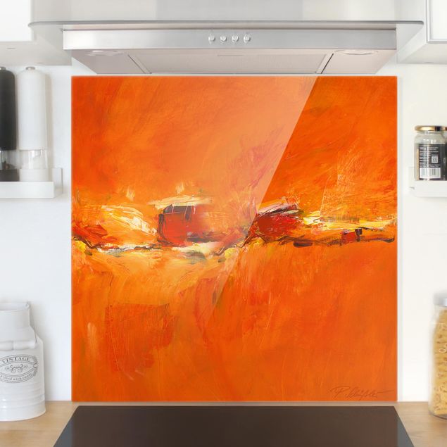 Spatscherm keuken Petra Schüßler - Composition In Orange