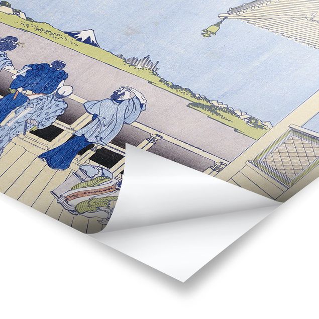 Posters Katsushika Hokusai - The Sazai Hall in the Rakanji Temple