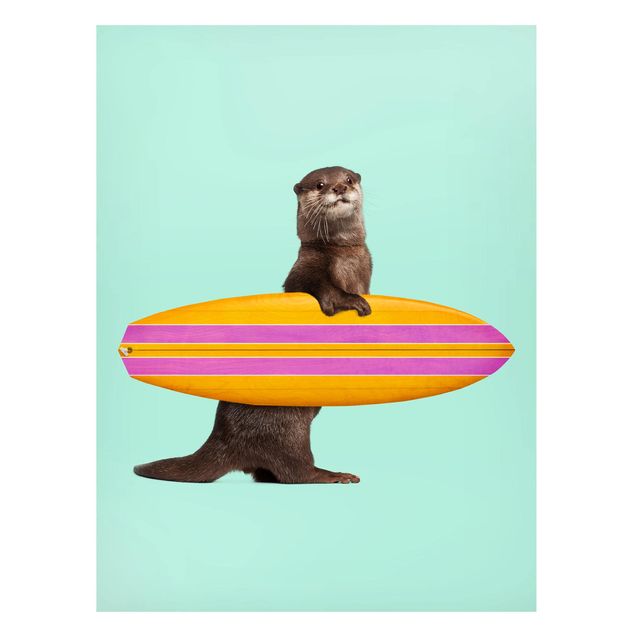 Magneetborden Otter With Surfboard