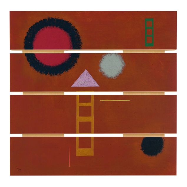 Houten schilderijen op plank Wassily Kandinsky - Calmed down
