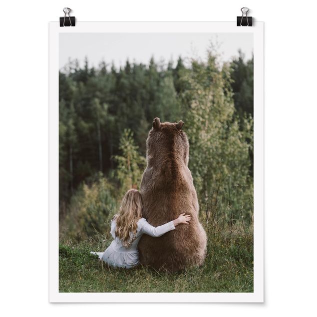 Posters Girl With Brown Bear