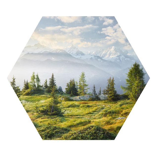 Hexagons Forex schilderijen Émosson Wallis Switzerland