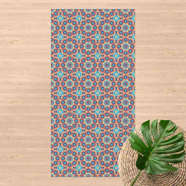 Loper tapijt Oriental Patterns With Colourful Flowers