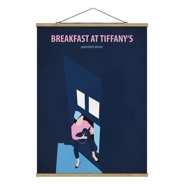 Stoffen schilderij met posterlijst Film Posters Breakfast At Tiffany's