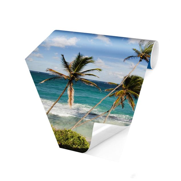 Hexagon Behang Beach Of Barbados