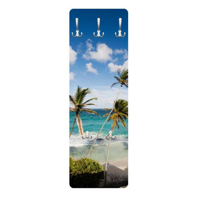 Wandkapstokken houten paneel Beach Of Barbados