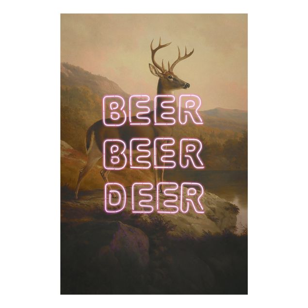 Glasschilderijen Beer Beer Deer