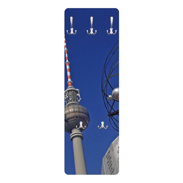 Wandkapstokken houten paneel Berlin Alexanderplatz