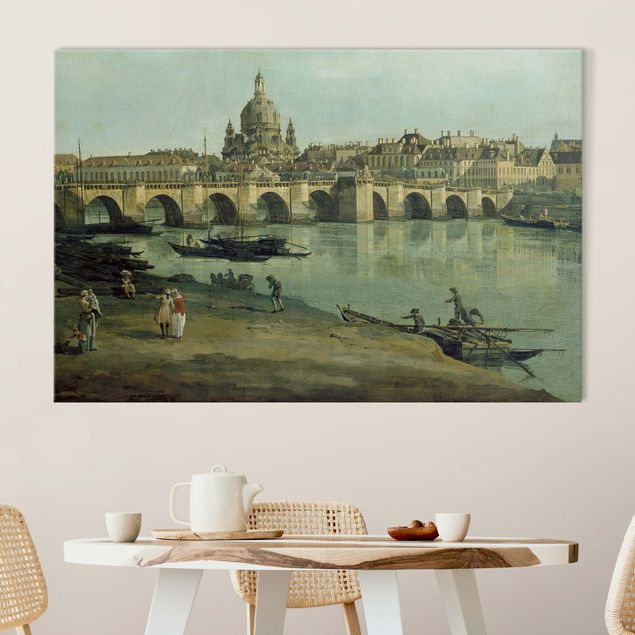 Akoestische schilderijen Bernardo Bellotto - View Of Dresden From The Right Bank Of The Elbe