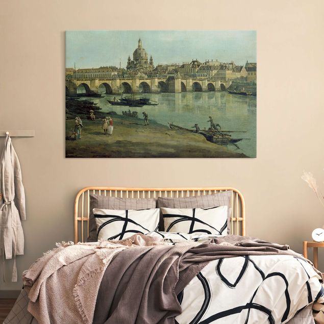 Akoestisch schilderij - Bernardo Bellotto - View Of Dresden From The Right Bank Of The Elbe