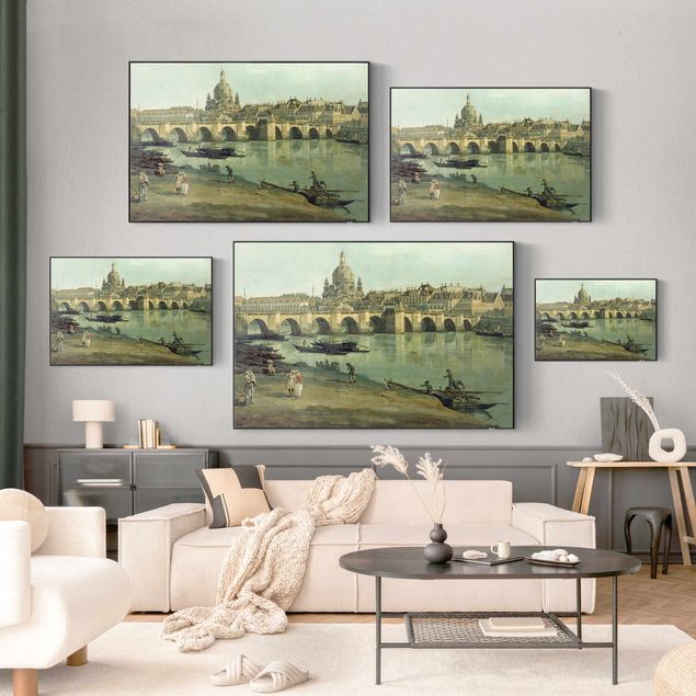 Akoestisch schilderij - Bernardo Bellotto - View Of Dresden From The Right Bank Of The Elbe